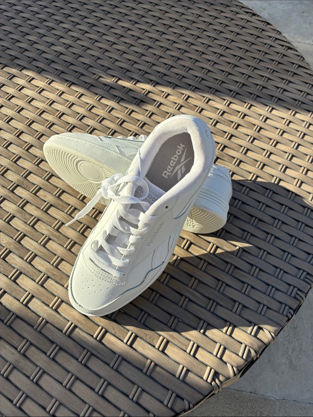 Reebok Women's White Leather Sneakers